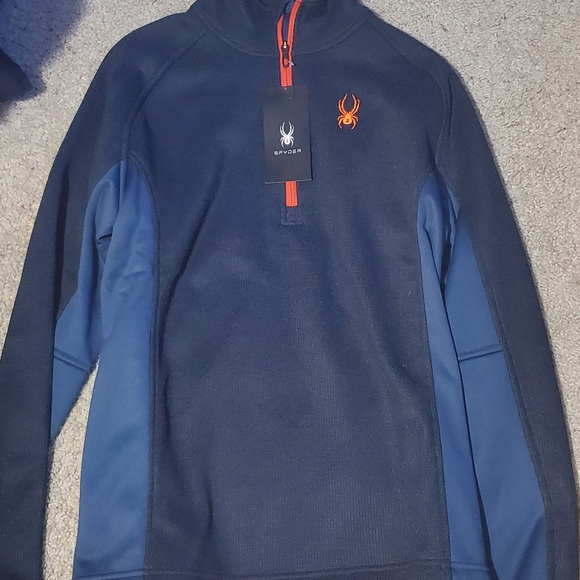 Mens Spyder Two Tone Half Zip Pullover - Picture 1 of 6